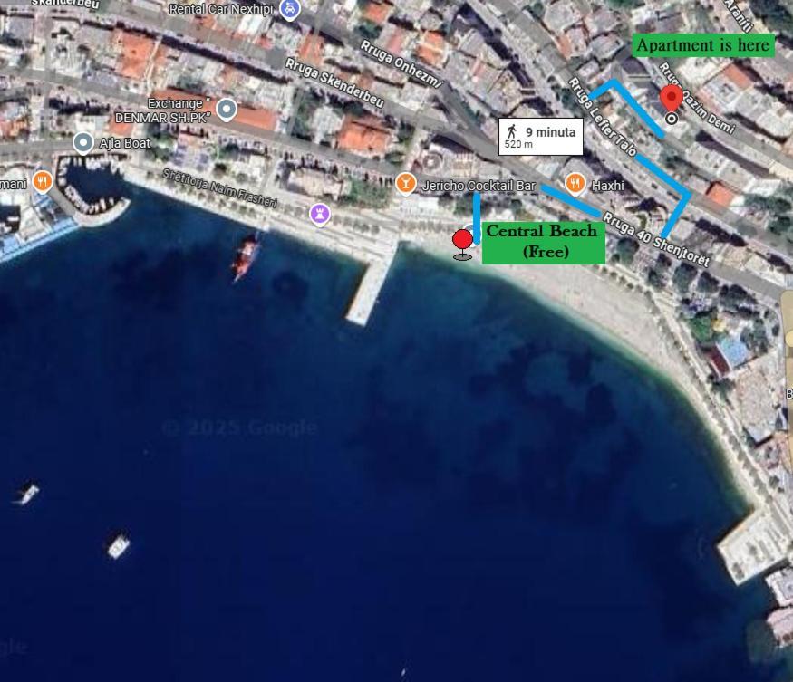 Central Beach Apartment Sarandë Exterior foto